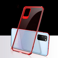 Silikon Schutzhülle Ultra Dünn Tasche Durchsichtig Transparent S03 für Samsung Galaxy S20 Plus Rot