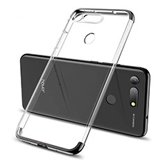 Silikon Schutzhülle Ultra Dünn Tasche Durchsichtig Transparent S06 für Huawei Honor View 20 Schwarz