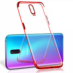 Silikon Schutzhülle Ultra Dünn Tasche Durchsichtig Transparent S06 für Oppo R17 Pro Rot