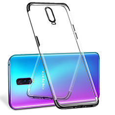 Silikon Schutzhülle Ultra Dünn Tasche Durchsichtig Transparent S06 für Oppo R17 Pro Schwarz