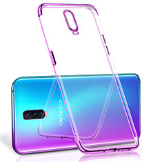 Silikon Schutzhülle Ultra Dünn Tasche Durchsichtig Transparent S06 für Oppo R17 Pro Violett