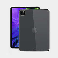 Silikon Schutzhülle Ultra Dünn Tasche Durchsichtig Transparent T02 für Apple iPad Pro 11 (2020) Schwarz