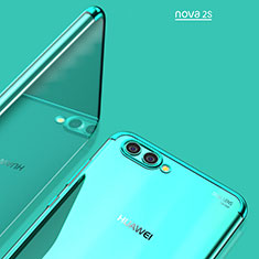 Silikon Schutzhülle Ultra Dünn Tasche Durchsichtig Transparent T02 für Huawei Nova 2S Blau