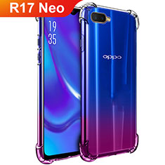 Silikon Schutzhülle Ultra Dünn Tasche Durchsichtig Transparent T02 für Oppo R17 Neo Klar