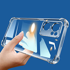 Silikon Schutzhülle Ultra Dünn Tasche Durchsichtig Transparent T02 für Realme V23 5G Klar