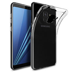 Silikon Schutzhülle Ultra Dünn Tasche Durchsichtig Transparent T02 für Samsung Galaxy A8 (2018) A530F Klar
