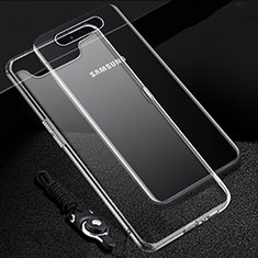 Silikon Schutzhülle Ultra Dünn Tasche Durchsichtig Transparent T02 für Samsung Galaxy A80 Klar