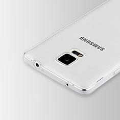 Silikon Schutzhülle Ultra Dünn Tasche Durchsichtig Transparent T02 für Samsung Galaxy Note 4 SM-N910F Klar