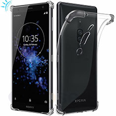 Silikon Schutzhülle Ultra Dünn Tasche Durchsichtig Transparent T02 für Sony Xperia XZ2 Premium Klar