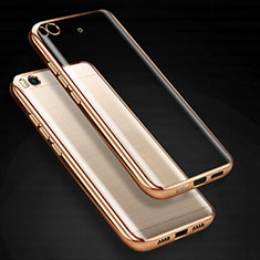 Silikon Schutzhülle Ultra Dünn Tasche Durchsichtig Transparent T03 für Xiaomi Mi 5S 4G Gold