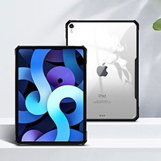 Silikon Schutzhülle Ultra Dünn Tasche Durchsichtig Transparent T04 für Apple iPad Air 4 10.9 (2020) Schwarz