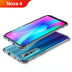 Silikon Schutzhülle Ultra Dünn Tasche Durchsichtig Transparent T04 für Huawei Nova 4 Klar