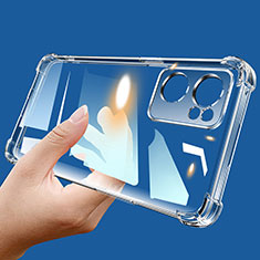 Silikon Schutzhülle Ultra Dünn Tasche Durchsichtig Transparent T04 für Oppo Find X5 Lite 5G Klar