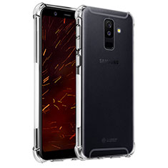 Silikon Schutzhülle Ultra Dünn Tasche Durchsichtig Transparent T04 für Samsung Galaxy A6 Plus (2018) Klar