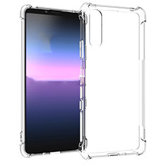 Silikon Schutzhülle Ultra Dünn Tasche Durchsichtig Transparent T04 für Sony Xperia 10 III SO-52B Klar