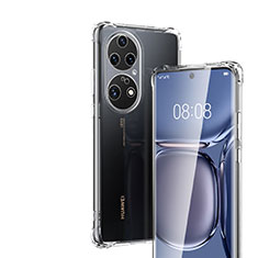 Silikon Schutzhülle Ultra Dünn Tasche Durchsichtig Transparent T05 für Huawei P50 Pro Klar