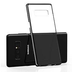 Silikon Schutzhülle Ultra Dünn Tasche Durchsichtig Transparent T05 für Samsung Galaxy Note 8 Schwarz