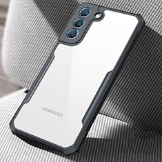Silikon Schutzhülle Ultra Dünn Tasche Durchsichtig Transparent T05 für Samsung Galaxy S21 FE 5G Schwarz