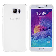 Silikon Schutzhülle Ultra Dünn Tasche Durchsichtig Transparent T06 für Samsung Galaxy Note 5 N9200 N920 N920F Weiß