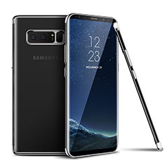 Silikon Schutzhülle Ultra Dünn Tasche Durchsichtig Transparent T06 für Samsung Galaxy Note 8 Silber