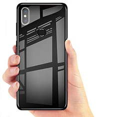 Silikon Schutzhülle Ultra Dünn Tasche Durchsichtig Transparent T06 für Xiaomi Mi 8 Schwarz