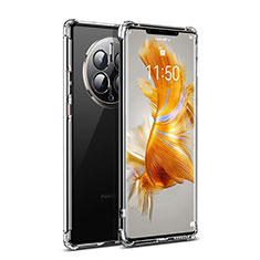 Silikon Schutzhülle Ultra Dünn Tasche Durchsichtig Transparent T07 für Huawei Mate 50 Pro Klar