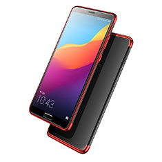 Silikon Schutzhülle Ultra Dünn Tasche Durchsichtig Transparent T08 für Huawei Nova 2S Rot
