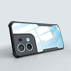 Silikon Schutzhülle Ultra Dünn Tasche Durchsichtig Transparent T08 für Oppo Reno8 Pro 5G Schwarz