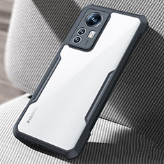 Silikon Schutzhülle Ultra Dünn Tasche Durchsichtig Transparent T08 für Xiaomi Mi 12S 5G Schwarz