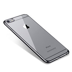 Silikon Schutzhülle Ultra Dünn Tasche Durchsichtig Transparent T09 für Apple iPhone 6S Plus Schwarz