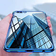 Silikon Schutzhülle Ultra Dünn Tasche Durchsichtig Transparent T10 für Huawei Honor View 10 Blau