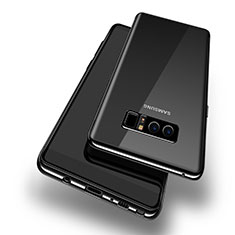 Silikon Schutzhülle Ultra Dünn Tasche Durchsichtig Transparent T10 für Samsung Galaxy Note 8 Duos N950F Schwarz