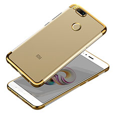 Silikon Schutzhülle Ultra Dünn Tasche Durchsichtig Transparent T10 für Xiaomi Mi 5X Gold