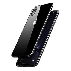 Silikon Schutzhülle Ultra Dünn Tasche Durchsichtig Transparent T15 für Apple iPhone XR Schwarz