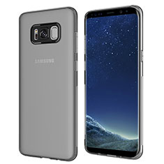 Silikon Schutzhülle Ultra Dünn Tasche Durchsichtig Transparent T15 für Samsung Galaxy S8 Plus Schwarz