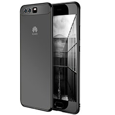 Silikon Schutzhülle Ultra Dünn Tasche Durchsichtig Transparent T16 für Huawei P10 Plus Schwarz