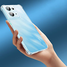 Silikon Schutzhülle Ultra Dünn Tasche Durchsichtig Transparent T17 für Oppo Reno9 Pro 5G Klar
