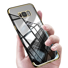 Silikon Schutzhülle Ultra Dünn Tasche Durchsichtig Transparent T17 für Samsung Galaxy S8 Gold