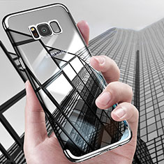 Silikon Schutzhülle Ultra Dünn Tasche Durchsichtig Transparent T17 für Samsung Galaxy S8 Silber