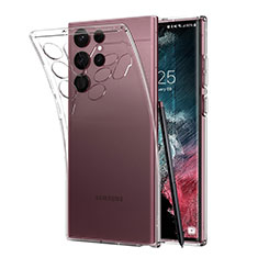 Silikon Schutzhülle Ultra Dünn Tasche Durchsichtig Transparent T18 für Samsung Galaxy S22 Ultra 5G Klar
