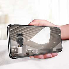 Silikon Schutzhülle Ultra Dünn Tasche Durchsichtig Transparent T18 für Samsung Galaxy S8 Schwarz