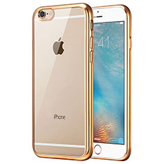 Silikon Schutzhülle Ultra Dünn Tasche Durchsichtig Transparent T21 für Apple iPhone SE (2020) Gold