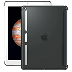 Silikon Schutzhülle Ultra Dünn Tasche Durchsichtig Transparent Z01 für Apple iPad Pro 12.9 Grau