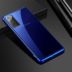 Silikon Schutzhülle Ultra Dünn Tasche Flexible Hülle Durchsichtig Transparent N03 für Samsung Galaxy Note 20 5G Blau