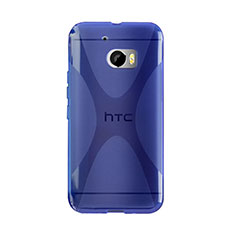 Silikon Schutzhülle X-Line Tasche Durchsichtig Transparent für HTC 10 One M10 Blau