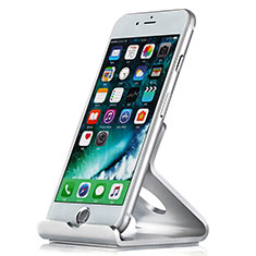 Smartphone Halter Halterung Handy Ständer Universal T12 für Oppo Reno5 Lite Silber