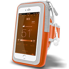Sport Armband Handytasche Sportarmband Laufen Joggen Universal A02 für Accessoires Telephone Casques Ecouteurs Orange