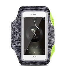Sport Armband Handytasche Sportarmband Laufen Joggen Universal B03 für Xiaomi Mi 11 Lite 5G NE Grau