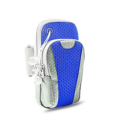 Sport Armband Handytasche Sportarmband Laufen Joggen Universal B32 für Accessoires Telephone Casques Ecouteurs Blau