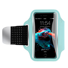 Sport Armband Handytasche Sportarmband Laufen Joggen Universal B35 für Huawei G8 Mini Blau